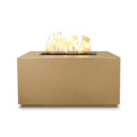 The Outdoor Plus 48 Rectangular Pismo Fire Pit - GFRC Concrete - Brown - Match Lit - Natural Gas OPT-2448-BRN-NG